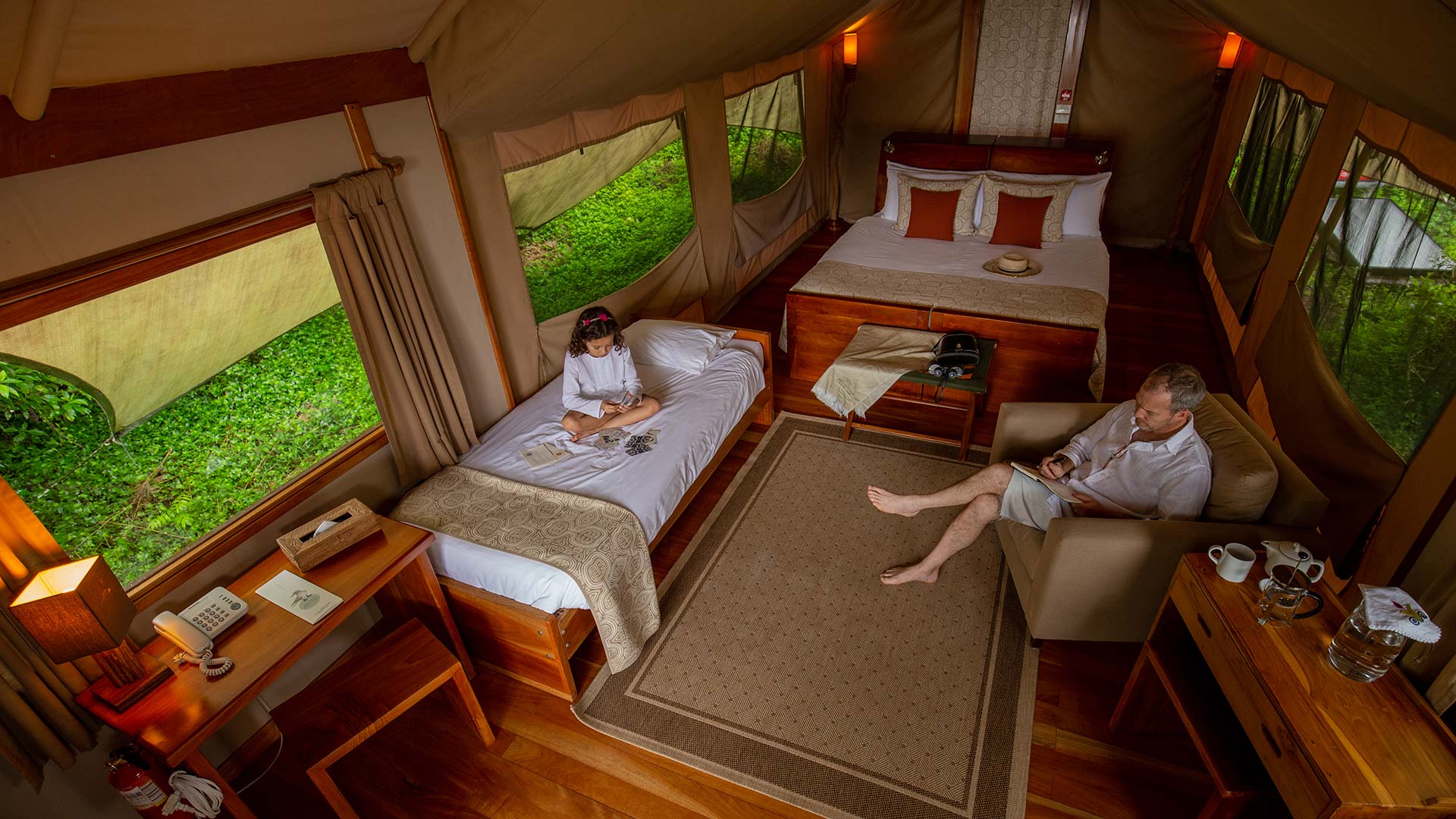Luxury Safari Tent with extra bed