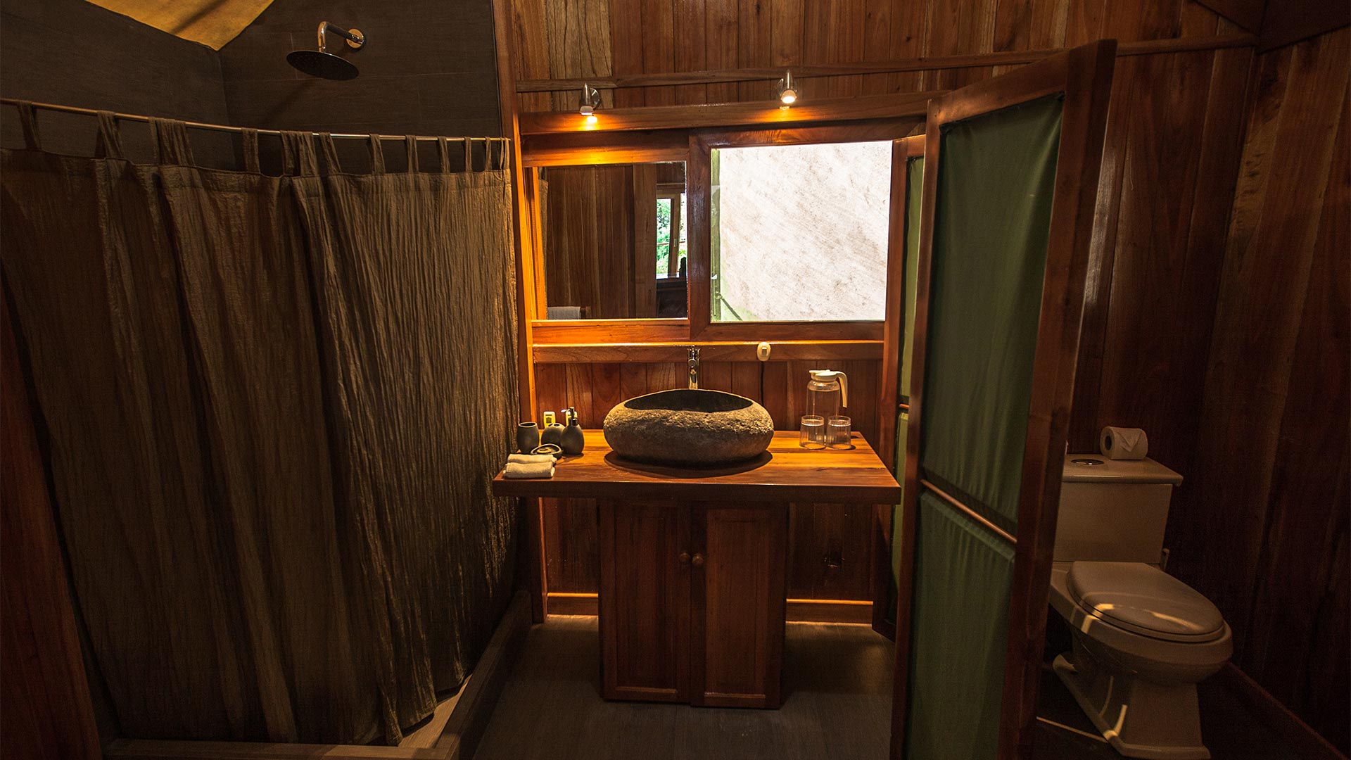 Luxury Safari Tent ensuite bathroom