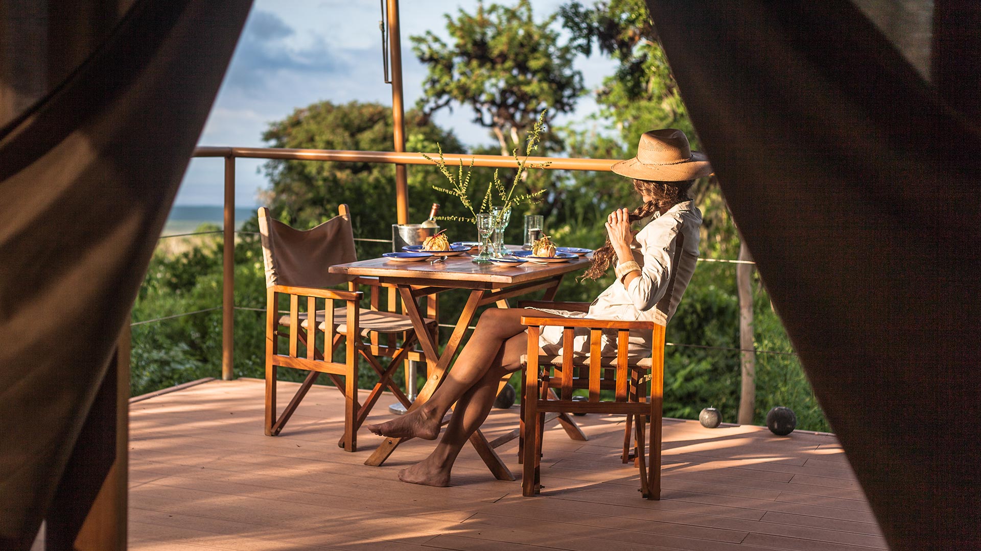 Private deck balcony at Galapagos Safari Camp