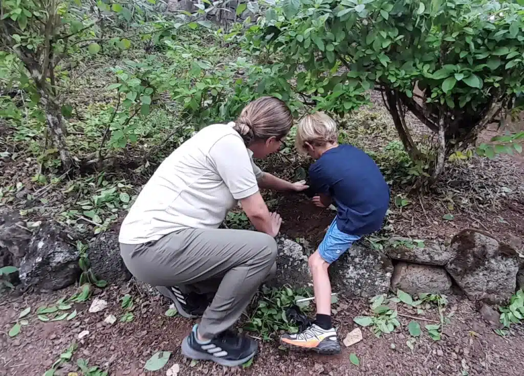 kids club tree planting in galapagos