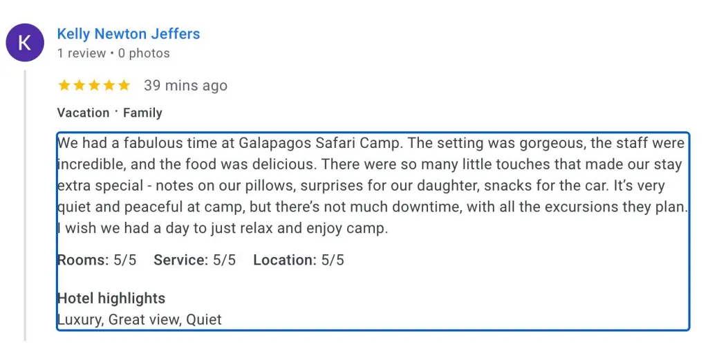 Galapagos guest review august