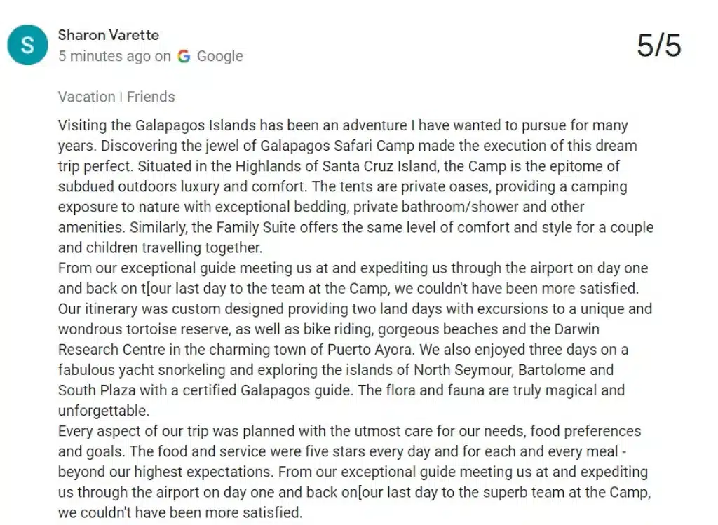 Galapagos guest review May