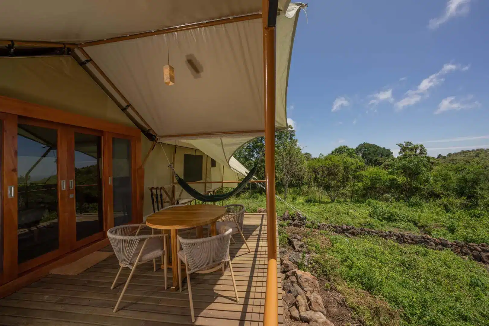Galapagos Family Safari Luxury Tent - private balcony deck