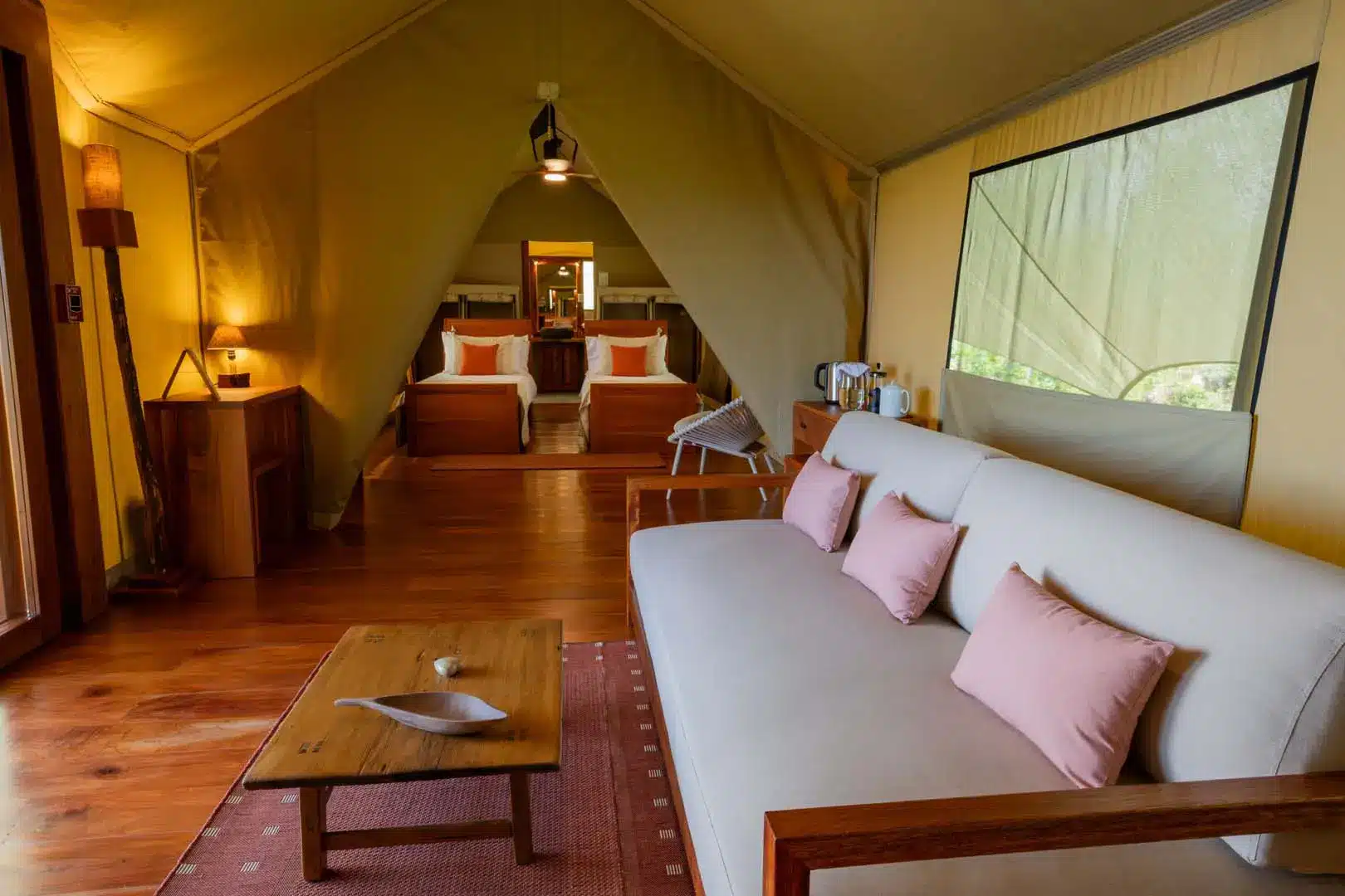 Galapagos Family Safari Luxury Tent - interconnecting rooms